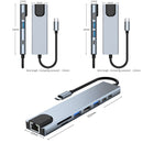 Station USB 3.0 USB C HUB Type-C Splitter PD Charging 4K HDMI For Laptop PC