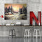 Sunset Cottage Oil Paint By Numbers DIY Handpainted on Canvas Wall Art Picture