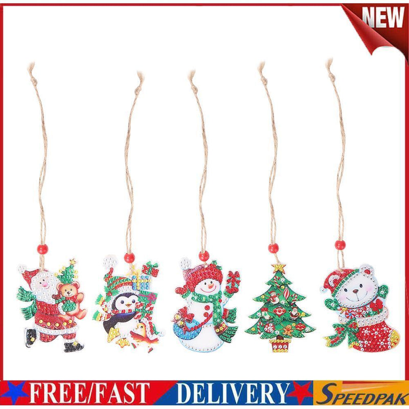 Double-sided 5D Diamond Painting Christmas Pendant Xmas Trees DIY (GP006)