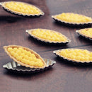 Cake Decor Aluminum Egg Tart Molds Boat Shape Baking Mould Pudding Holder