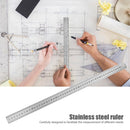 Stainless Steel Metal Straight Ruler Double Sided Measuring Tool (500mm) Newly