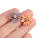 Pairs Small Asymmetrical Cute Women Jewelry Stud Earrings Daisy Flower Earrings