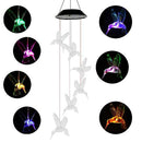 Solar Wind Chime Lamps Color Changing Hummingbird Pendant Lights Garden Decor