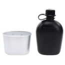 Portable Outdoor Hiking Camping Digital Kettle Bottle with Lunch Box(Black)