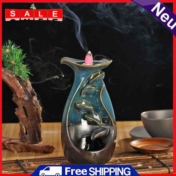 Sandalwood Aromatherapy Home Art Fragrance Holder Ceramic Reflux Incense Burner