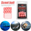Sinking Artificial Soft Bait Dumbbell Fishing Lures w/ Stoppers Kit (Pink) Newly