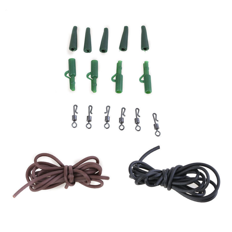 Fishing Gear Carp Fishing Box with Silicone Tube Hook Pins Terminal Tackle Rigs