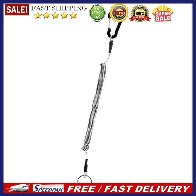1.2m Steel Wire Anti-Lost Rope Plier Control Fish Hanging Buckle Rope Lanyard