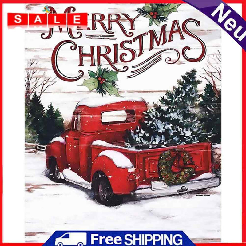 Hand Painted Oil Paint by Numbers DIY Christmas Car Drawing Wall Decoration Gift