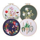Arts Handmade Cross Stitch DIY Starter Suits Cloth Threads Tools Embroidery Kit