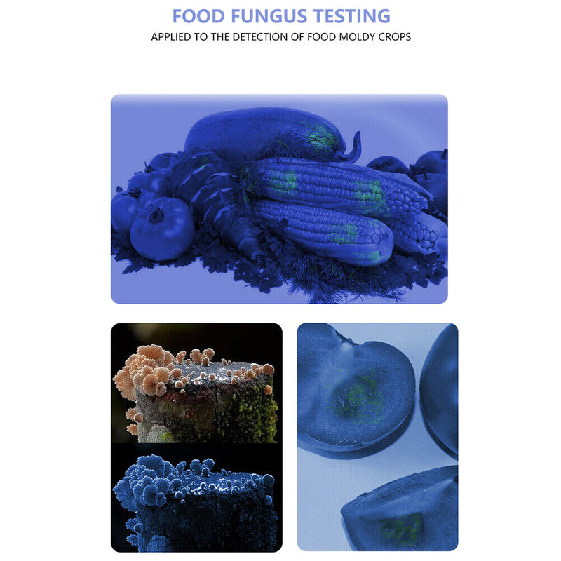 Waterproof 128 LED UV Ultraviolet Inspection Torch Lamp 395nm Flashlight