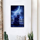 Diamond Painting 5D Moon Black Cat DIY Full Round Drill Decoration Handwork