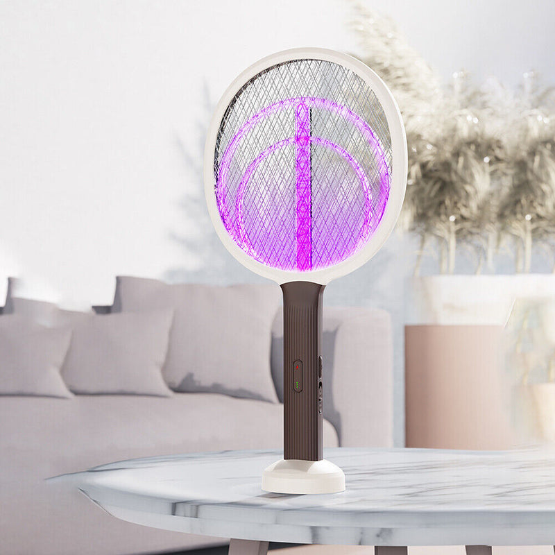 2 in 1 Electric Mosquito Swatter Summer Anti Insect Bug Zapper Trap Racket Newly