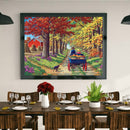 5D DIY Full Round Drill Diamond Paint Harvest Mosaic Rhinestone Drawing Picture