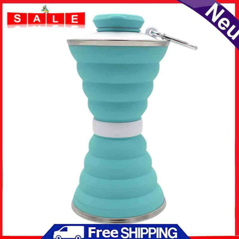 Gym Sports 500mL Collapsible Soft Kettle Outdoor Cycling Silicone Water Bottle
