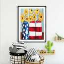 40x50cm Bottle of Flower Frameless Picture Oil Paint By Numbers Painted Picture