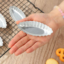 Cake Decor Aluminum Egg Tart Molds Boat Shape Baking Mould Pudding Holder