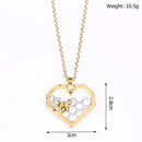 Fashion Women Heart Honeycomb Bee Pendant Clavicle Chain Charm Necklace
