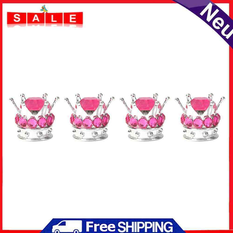 4pcs Rhinestone Car Wheel Tire Valve Cap Car Truck Tyre Rim Stem Dust Air Cover