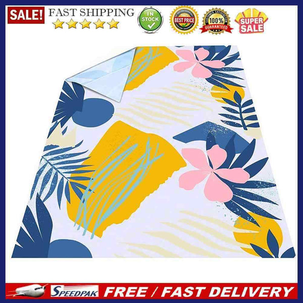 Waterproof Beach BBQ Blanket Outdoor Picnic Camping Playing Mat (Flower)