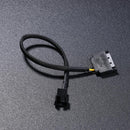 2pcs Sleeved SATA 15Pin to Small 4Pin Fan Power Adapter Extension Cable