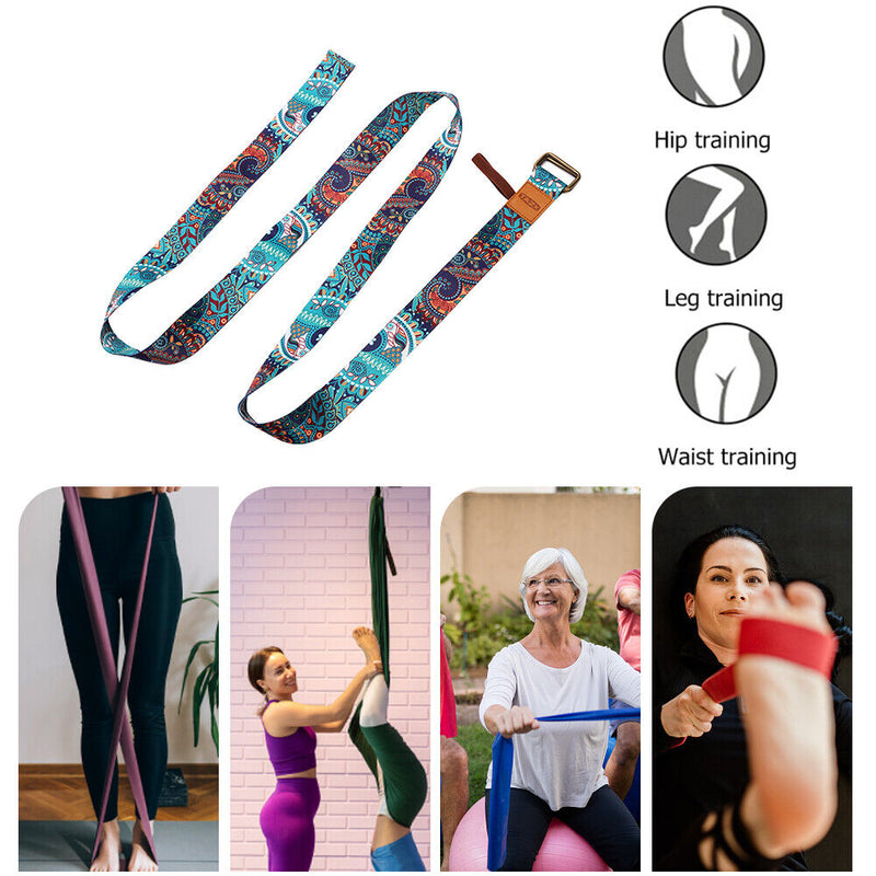 Yoga Strap Belt Elastic Dance Stretch Fitness Exercise Resistance Band (A2)