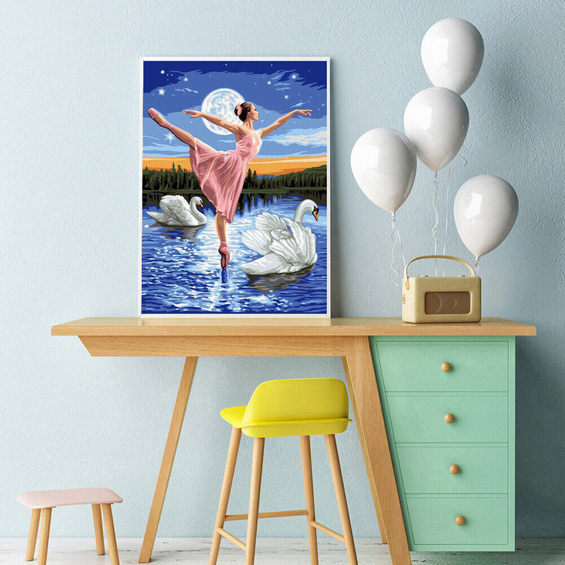 Dancers On Swan Lake 40x50cm Oil Paint By Numbers DIY Painting SXD202106041
