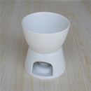Hot White Forks Dishes Chocolate Pot Fondue Ceramic