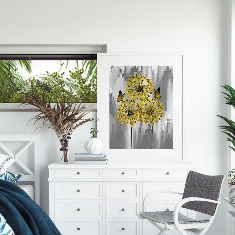 Yellow Dandelions Paint By Numbers Kit DIY Frameless Art Picture On Canvas