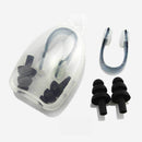 Anti-noise Waterproof Swimming Protective Earplugs + Nose Clip Kits (Black)
