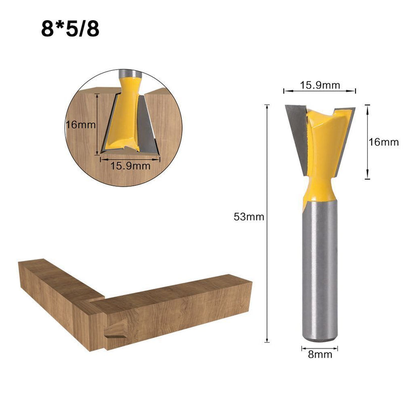 Woodworking Tool Dovetail Router Cutter Hradness End Cutter Dovetail Router Bit