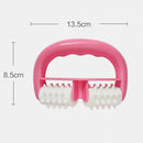 Body Roller Massager Arm Leg Dual Wheel Pain Relief Massage Tool (Pink) Newly