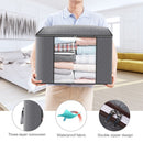 Large Capacity Clothes Storage Bag Foldable Organizer for Comforter (Grey) Newly