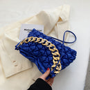 Fashion Pleated Quilted Purses Women Handbags Chain Shoulder Crossbody Handbag