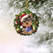 Christmas Wood Dog Wreath Pendant Home Wall Xmas Tree Festival Decor (A) Newly