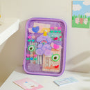 11 inch Cartoon Tablet Protective Pouch Clear Case Laptop Cover (Purple) Newly