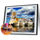 5D Full Round Drill Diamond Painting Tiger diy Embroidery Wall Art (YF008) Newly
