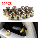 20pcs Copper Car Tire Valve Stem Caps Tyre Valve Dustproof Caps for Automob