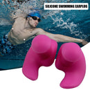 1 Pair Waterproof Earplugs Silicone Ear Plugs Swimming Accessories (Pink)