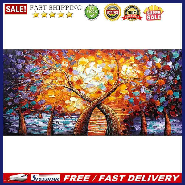 Flower Tree by Lake Oil Paint By Numbers Kits Picture Wall DIY Home Decorat