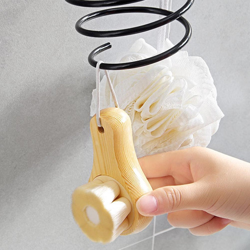 Saving Space Iron Spiral Stand Hair Dryer Rack Durable Holder Bathroom Shelves