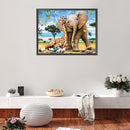 Full Round Drill Diamond Painting Elephant Giraffe Mosaic Rhinestone Draw