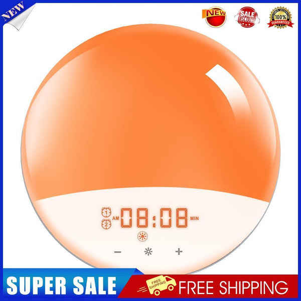 Wake Up Alarm Clock Sunrise Sunset FM Radio Digital Desk Nightlight (EU)