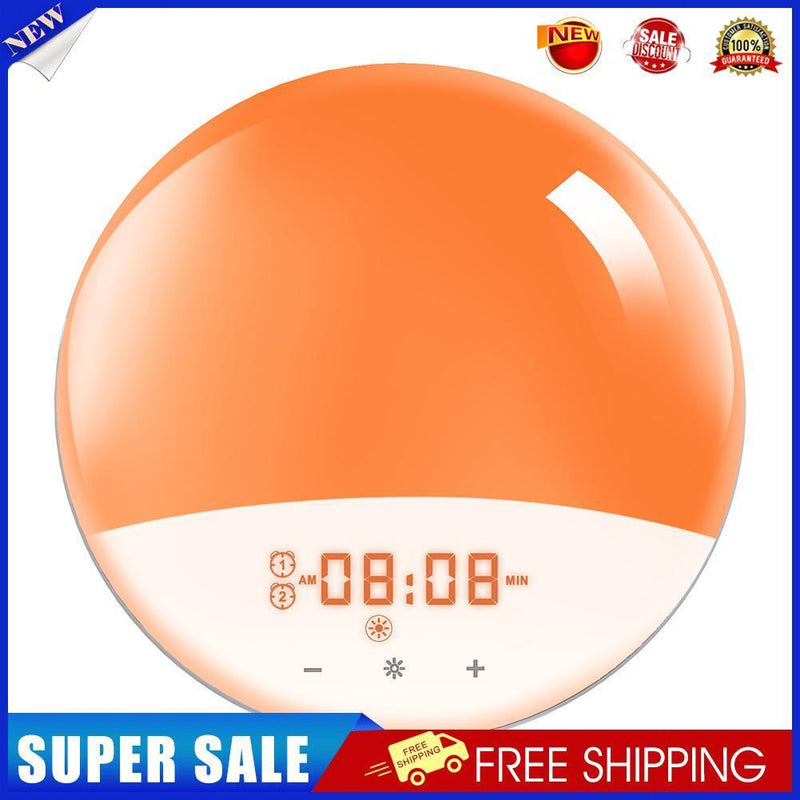Wake Up Alarm Clock Sunrise Sunset FM Radio Digital Desk Nightlight (EU)