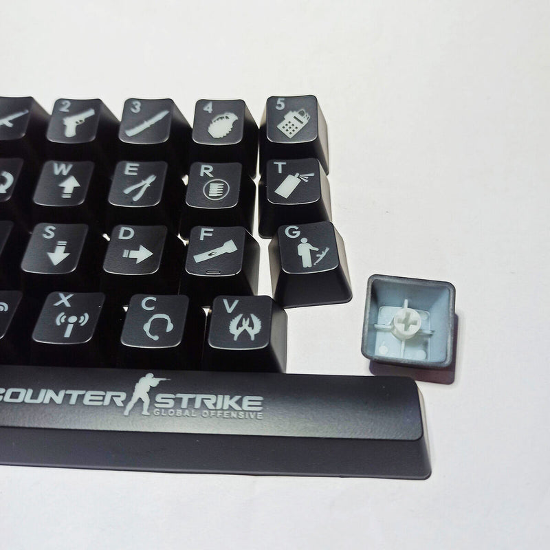 26 Buttons ABS Backlit Keycaps Gaming Key Caps Set for Mechanical Keyboard