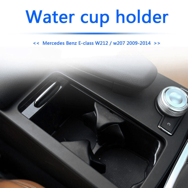 Console Cup Holder for Mercedes-Benz W204 07-14 W212 W207 2009-2014 (Black)