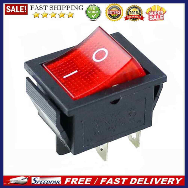 Power Switch ON/Off 4 Pins with Light 10A AC125-250V KCD4 for Electric Kett