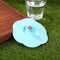 Claer Torx Silicone Cup Cover Leak Proof Cartoon Lid (Pink Blue Elephant)