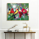 Bird on Branch Oil Paint By Numbers Kit Frameless Drawing Picture Wall Decor