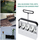 Manual Quad Soil Blocker Mini 4 Hand Held Soil Block Maker for Seedlings Newly